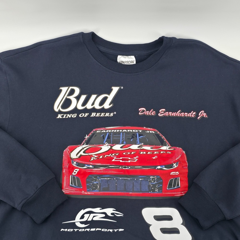 NASCAR Dale Earnhardt Jr #8 Budweiser Crewneck Sweatshirt Racing Mens Size Small